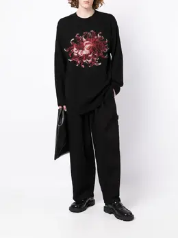 Yohji Yamamoto: Свитер с растительным принтом 