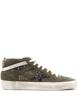Golden Goose: Кроссовки  Mid Star цвета хаки
