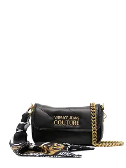 Versace Jeans Couture: Чёрная сумка через плечо 