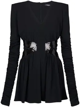 Balmain: Платье с блёстками 
