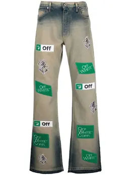 Off-White: Хлопковые джинсы  Diag