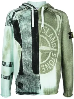 Stone Island: Двухцветная толстовка 