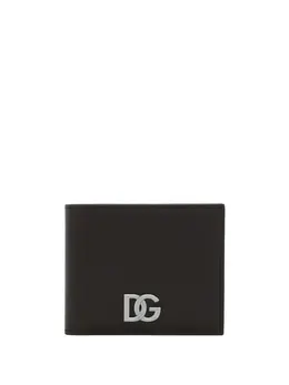 Dolce & Gabbana: Серебристый кошелёк  DG