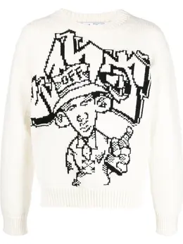 Off-White: Чёрный свитер 