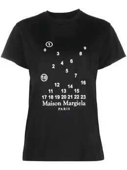 Maison Margiela: Хлопковая футболка  Numbers
