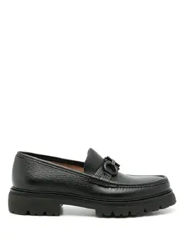 Salvatore Ferragamo: Чёрные туфли  Double Gancini