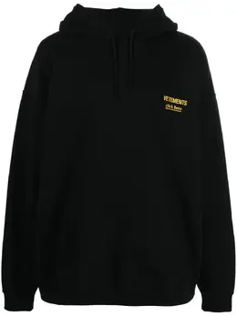 VETEMENTS: Чёрная толстовка 