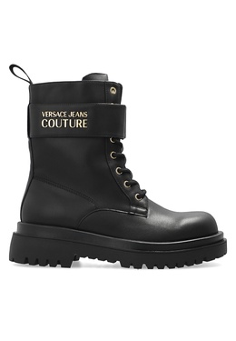 VERSACE JEANS COUTURE: Чёрные ботинки 