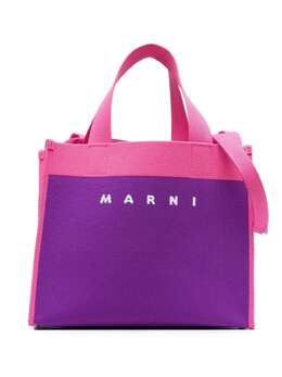 Marni: Фиолетовая сумка-шоппер 