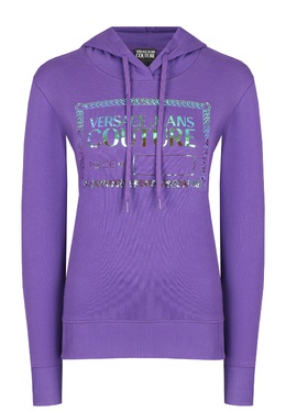 VERSACE JEANS COUTURE: Фиолетовая толстовка 