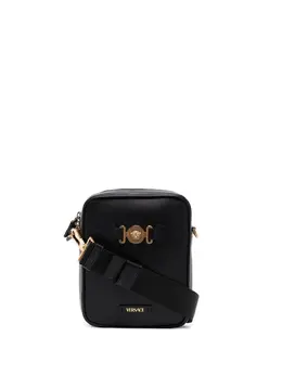 Versace: Чёрная сумка через плечо  Medusa Biggie