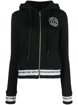 Versace Jeans Couture: Чёрная толстовка 