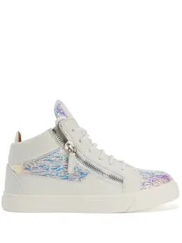 Giuseppe Zanotti: Серебристые кроссовки 