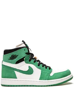 Jordan: Зелёные кроссовки  Air Jordan 1 Zoom