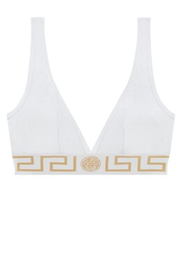 VERSACE: Белый бюстгальтер 