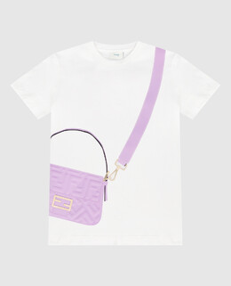 Fendi: Белая футболка 