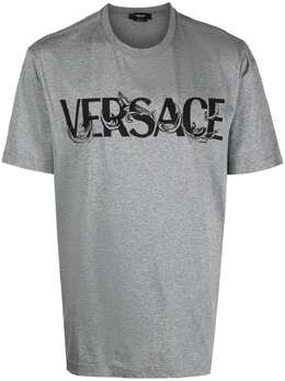 Versace: Футболка с принтом 