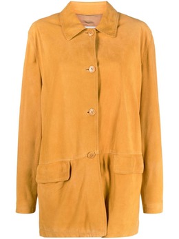 Burberry Pre-Owned: Кожаное пальто 