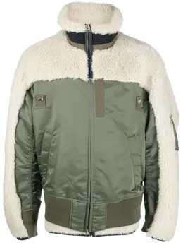 sacai: Зелёная куртка 