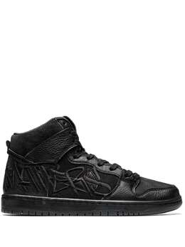 Nike: Чёрные кроссовки  SB Dunk High Pro QS