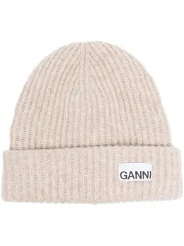 GANNI: Белая шапка 
