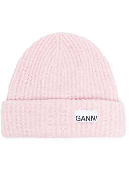 GANNI: Светлая шапка 