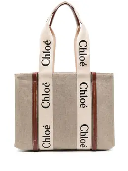 Chloé: Белая сумка-шоппер  Woody