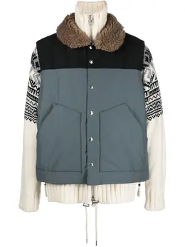 sacai: Куртка с воротником 