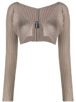 Jacquemus: Бежевый кардиган  La Maille Pralù