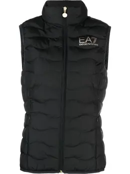 Ea7 Emporio Armani: Чёрный жилет 