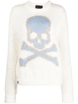 Philipp Plein: Трикотажный свитер  Skull