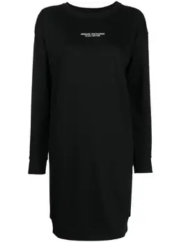 Armani Exchange: Платье с принтом 