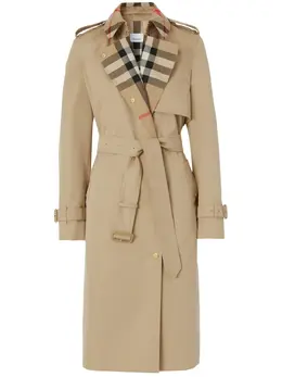 Burberry: Бежевый плащ 