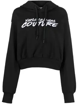 Versace Jeans Couture: Чёрная толстовка 