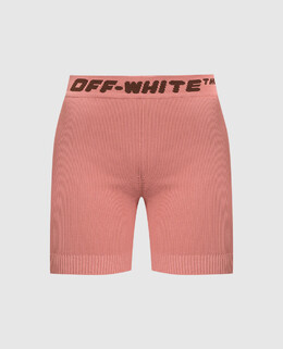 Off-White: Рожеві шорти 