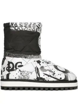 Dolce & Gabbana: Чёрные ботинки 