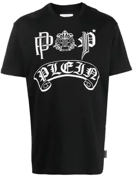 Philipp Plein: Футболка  Gothic Plein с принтом