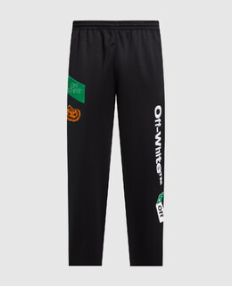 Off-White: Чорні брюки 