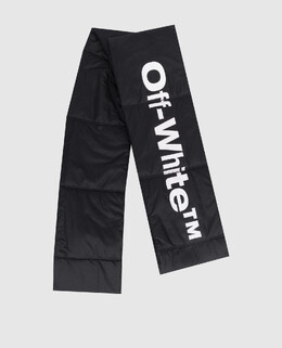 Off-White: Чорні шарфи 