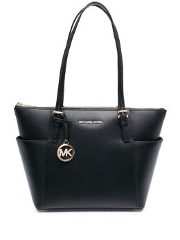 Michael Michael Kors: Чёрная сумка-шоппер  Jet Set