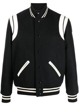 Saint Laurent: Чёрная куртка  Teddy