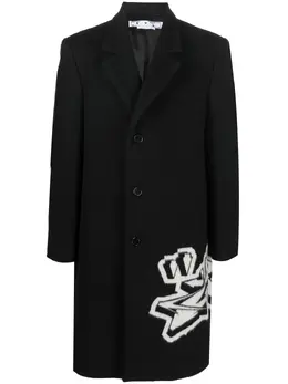 Off-White: Однобортное пальто 