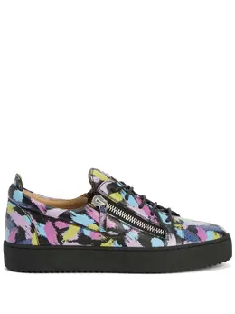 Giuseppe Zanotti: Чёрные кроссовки  Frankie