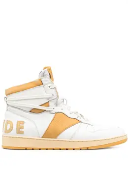 Rhude: Белые кроссовки 