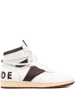 Rhude: Белые кроссовки 