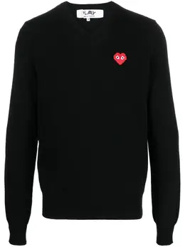 Comme Des Garçons Play: Свитер с v-образным вырезом 