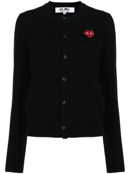 Comme Des Garçons Play: Чёрный кардиган 