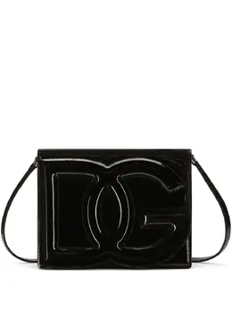Dolce & Gabbana: Чёрная сумка через плечо  DG