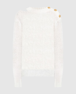 Balmain: Белый свитер 