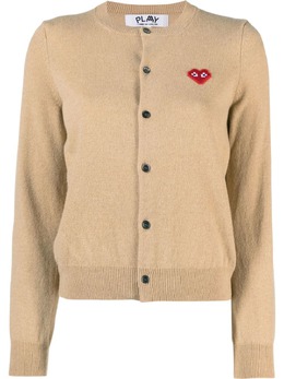 Comme Des Garçons Play: Коричневый кардиган  Heart